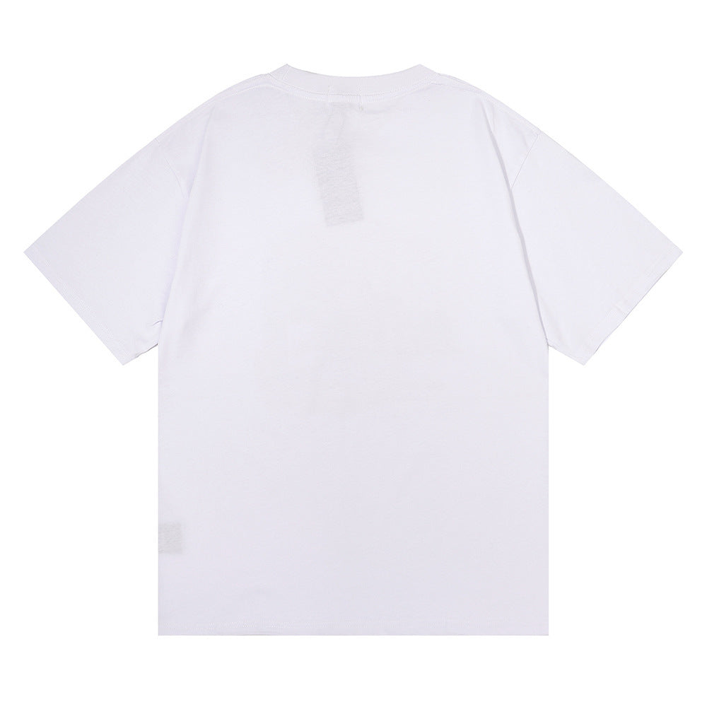 Rhude T-shirt Micro Label Alphabet Art Abstract Short Sleeve T-shirt