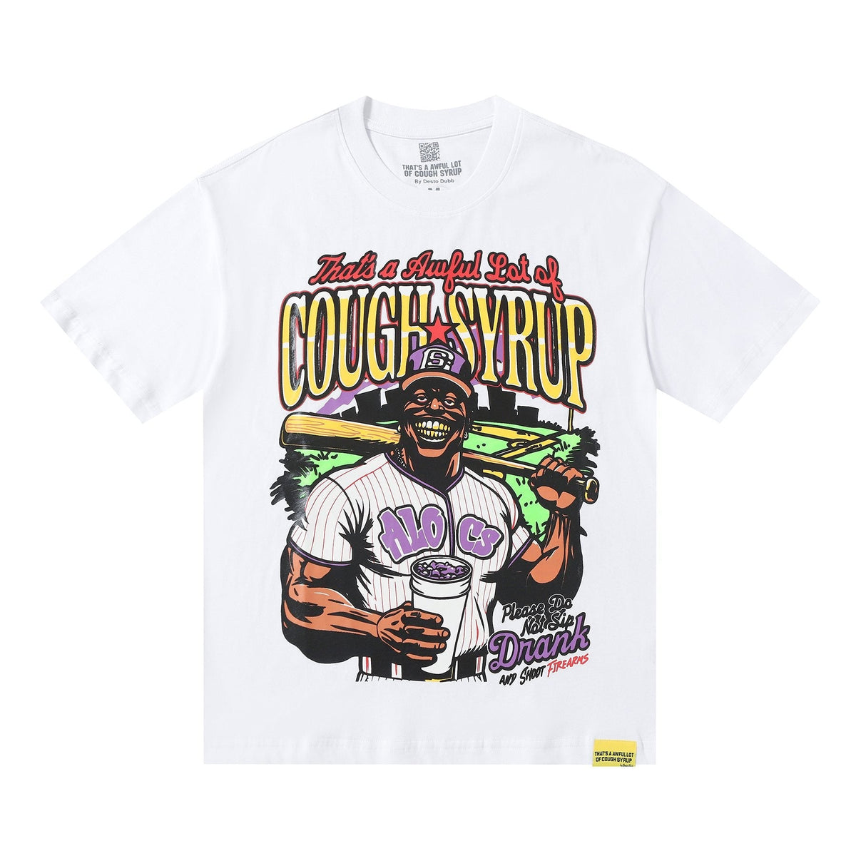 THAT'S A AWFUL LOT OF COUGH SYRUP Baseball Graphic T-Shirt ¡ª front
