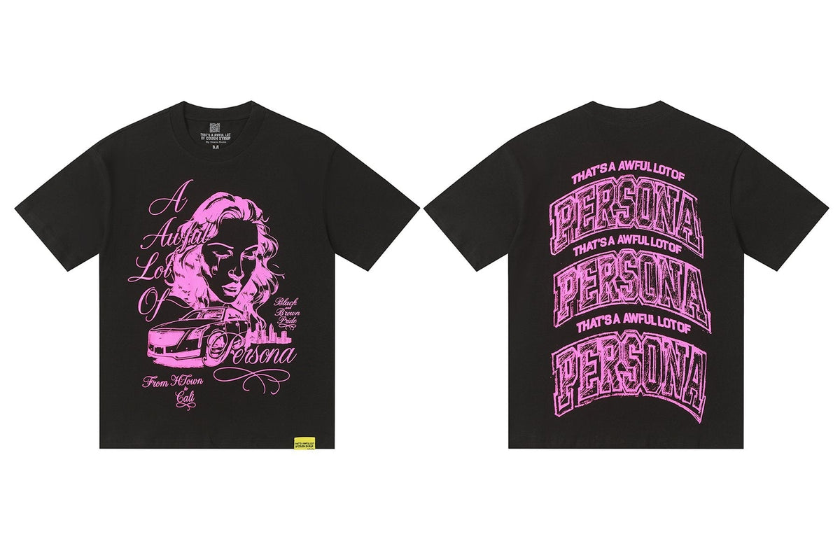 THAT'S A AWFUL LOT OF COUGH SYRUP Persona Graphic Short-Sleeve T-Shirt ¡ª comparison