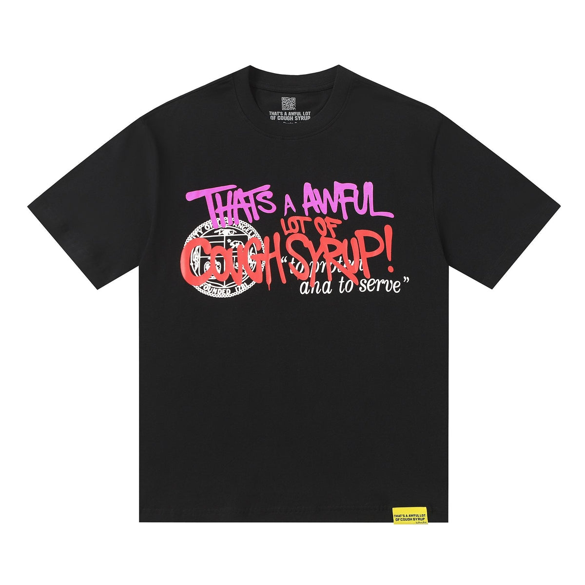 THAT'S A AWFUL LOT OF COUGH SYRUP Black Graphic T-Shirt ¡ª hero