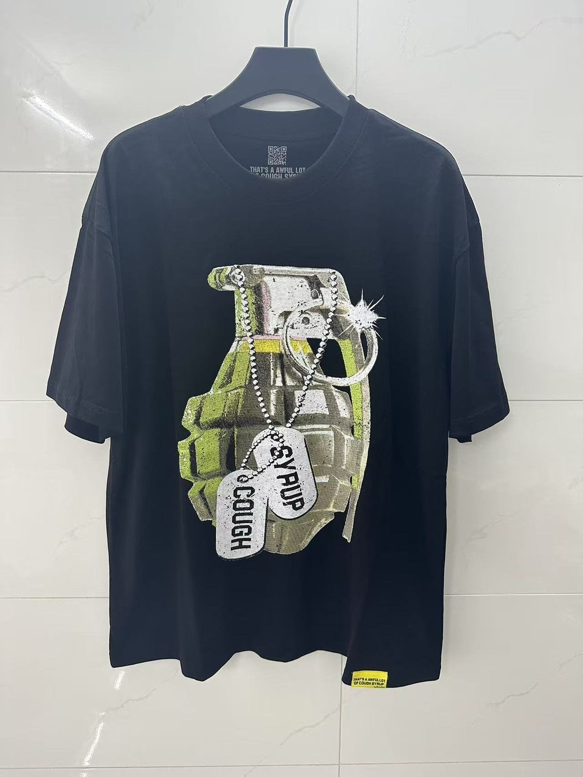 THAT'S A AWFUL LOT OF COUGH SYRUP Grenade Graphic T-Shirt ¡ª front