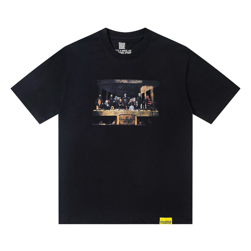 THAT'S A AWFUL LOT OF COUGH SYRUP Black Back-Print Short-Sleeve T-Shirt ¡ª hero