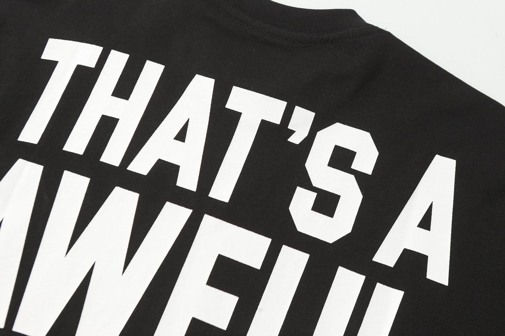 THAT'S A AWFUL LOT OF COUGH SYRUP Front & Back Graphic Short-Sleeve T-Shirt ¡ª detail