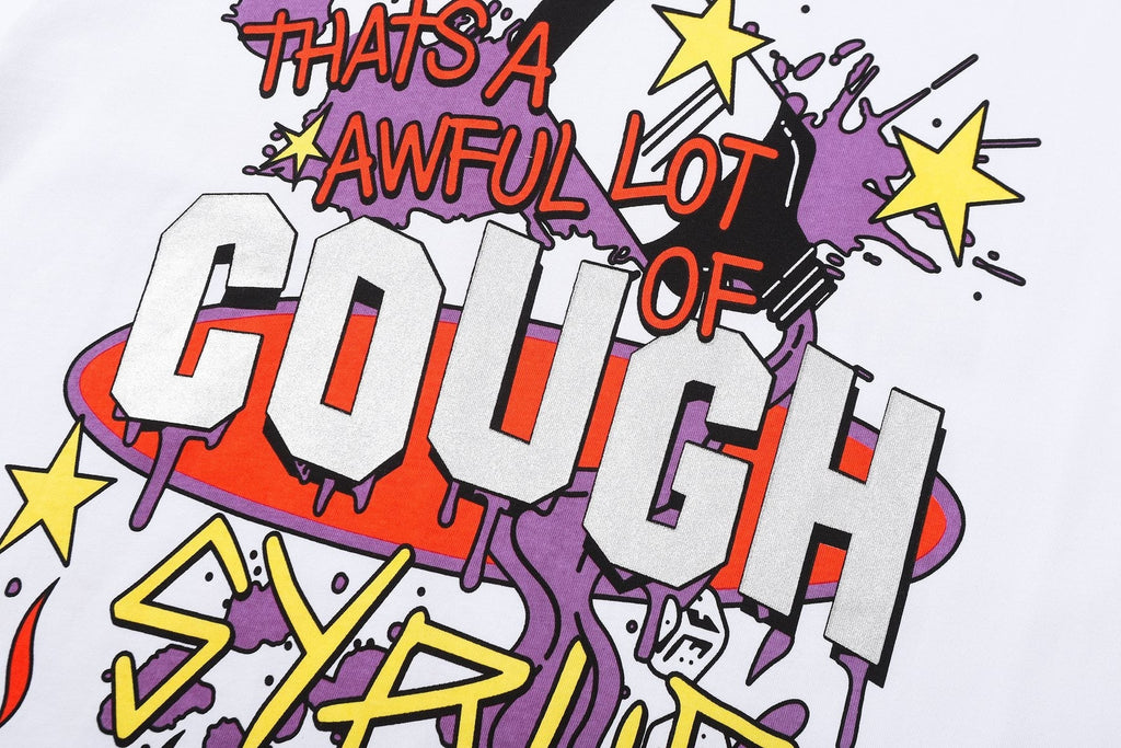 THAT'S A AWFUL LOT OF COUGH SYRUP Flame Graphic Short-Sleeve T-Shirt ¡ª detail