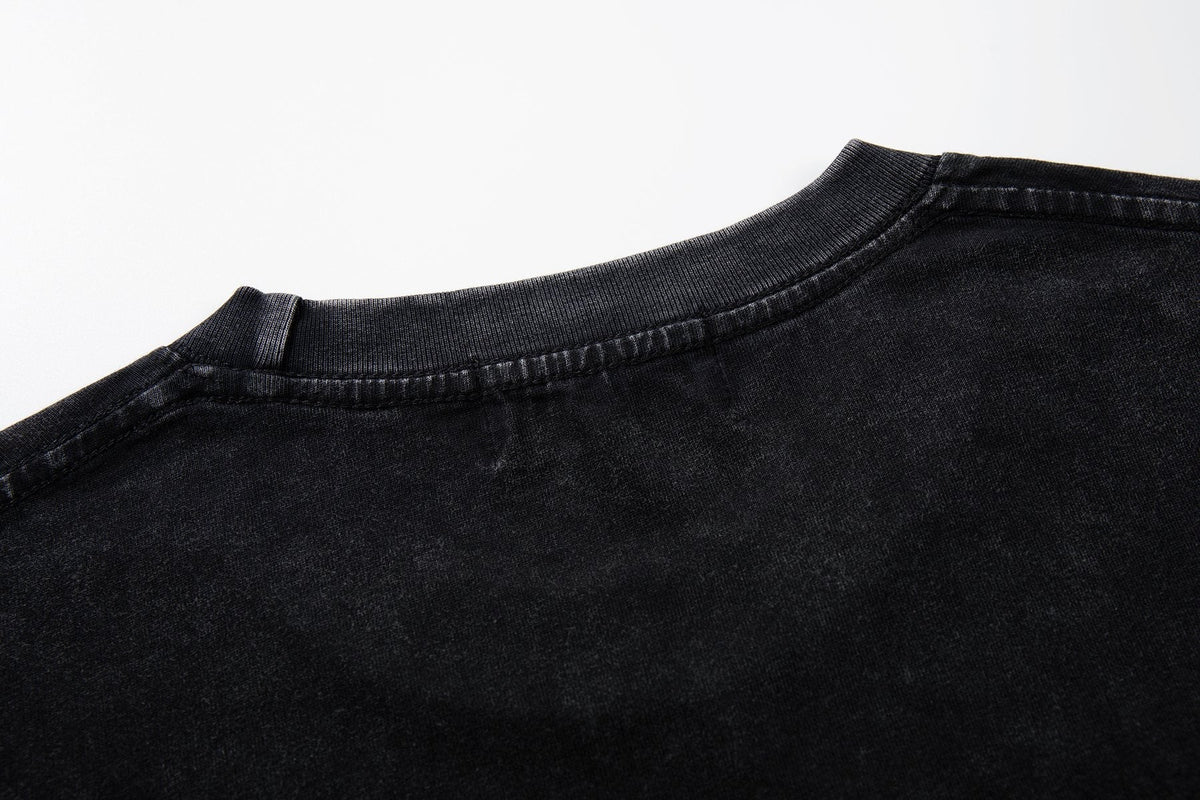 MAJESTIK Racing Graphic Washed Black T-Shirt ¡ª detail