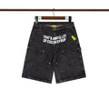 THAT'S A AWFUL LOT OF COUGH SYRUP Washed Denim Graphic Shorts ¡ª front