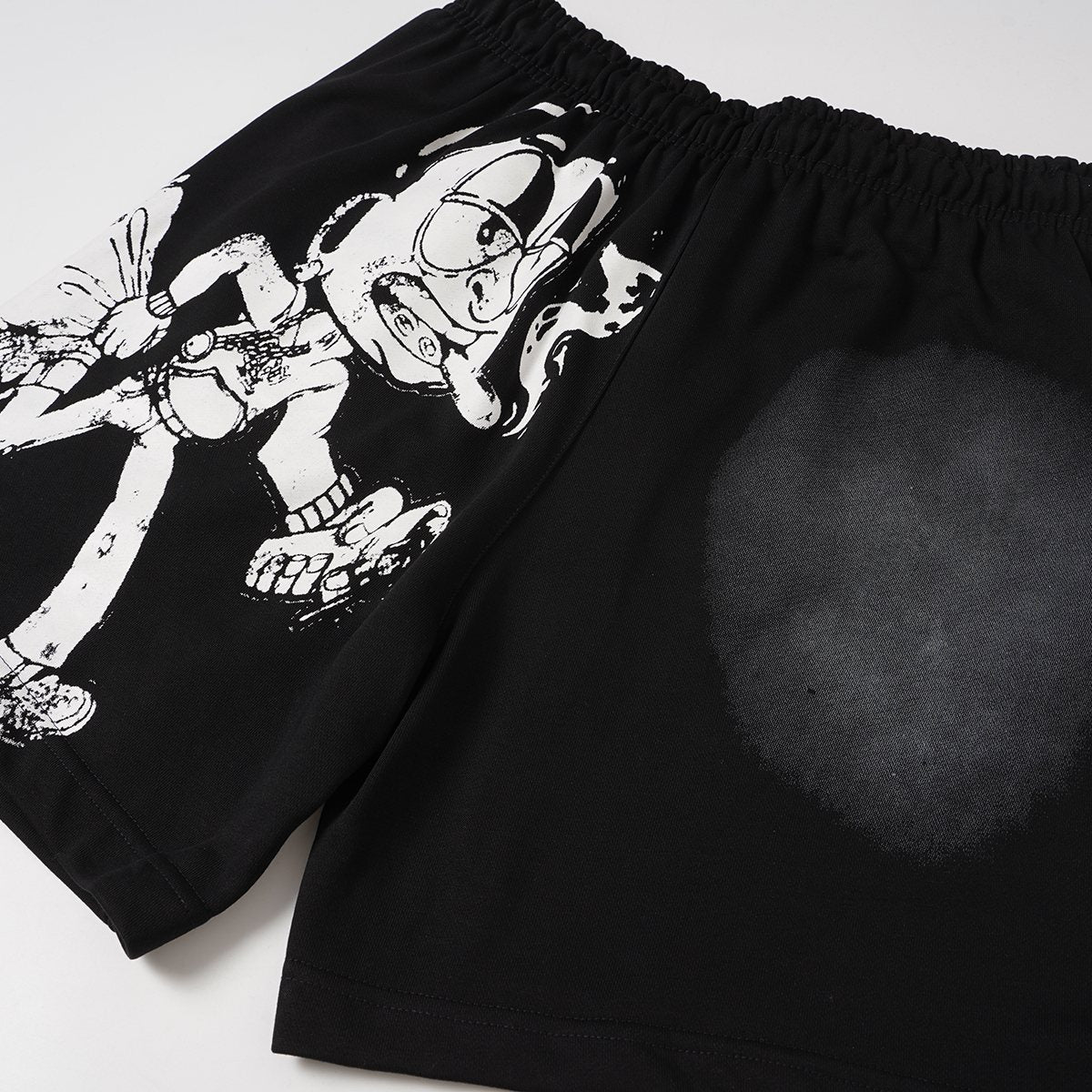 THAT'S A AWFUL LOT OF COUGH SYRUP Drawstring Graphic Shorts ¡ª detail