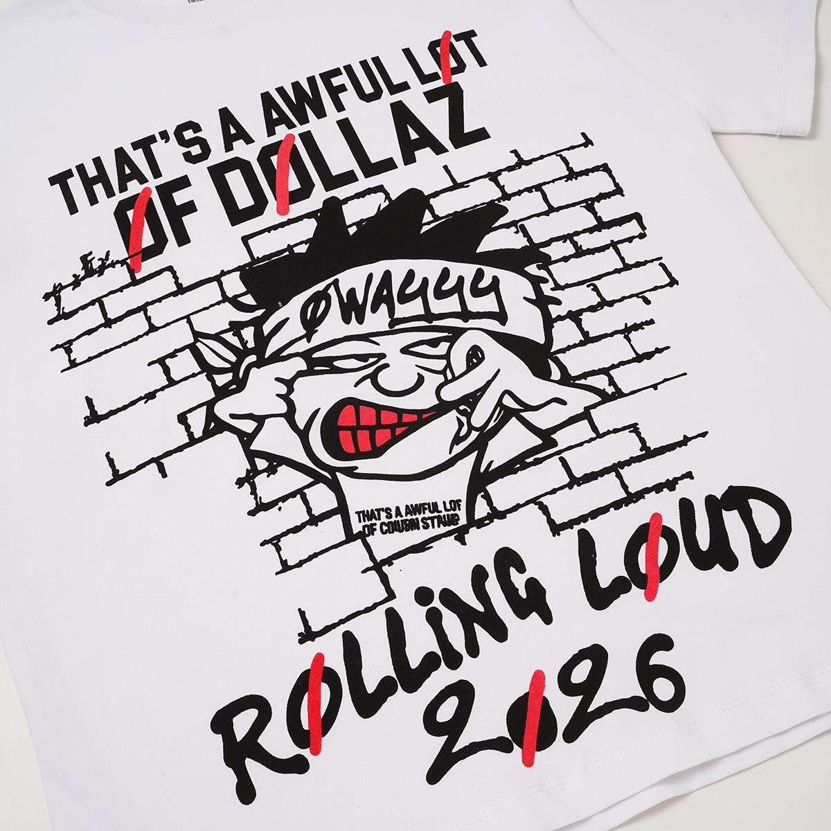 THAT'S A AWFUL LOT OF COUGH SYRUP Front Graphic Short-Sleeve T-Shirt ¡ª detail