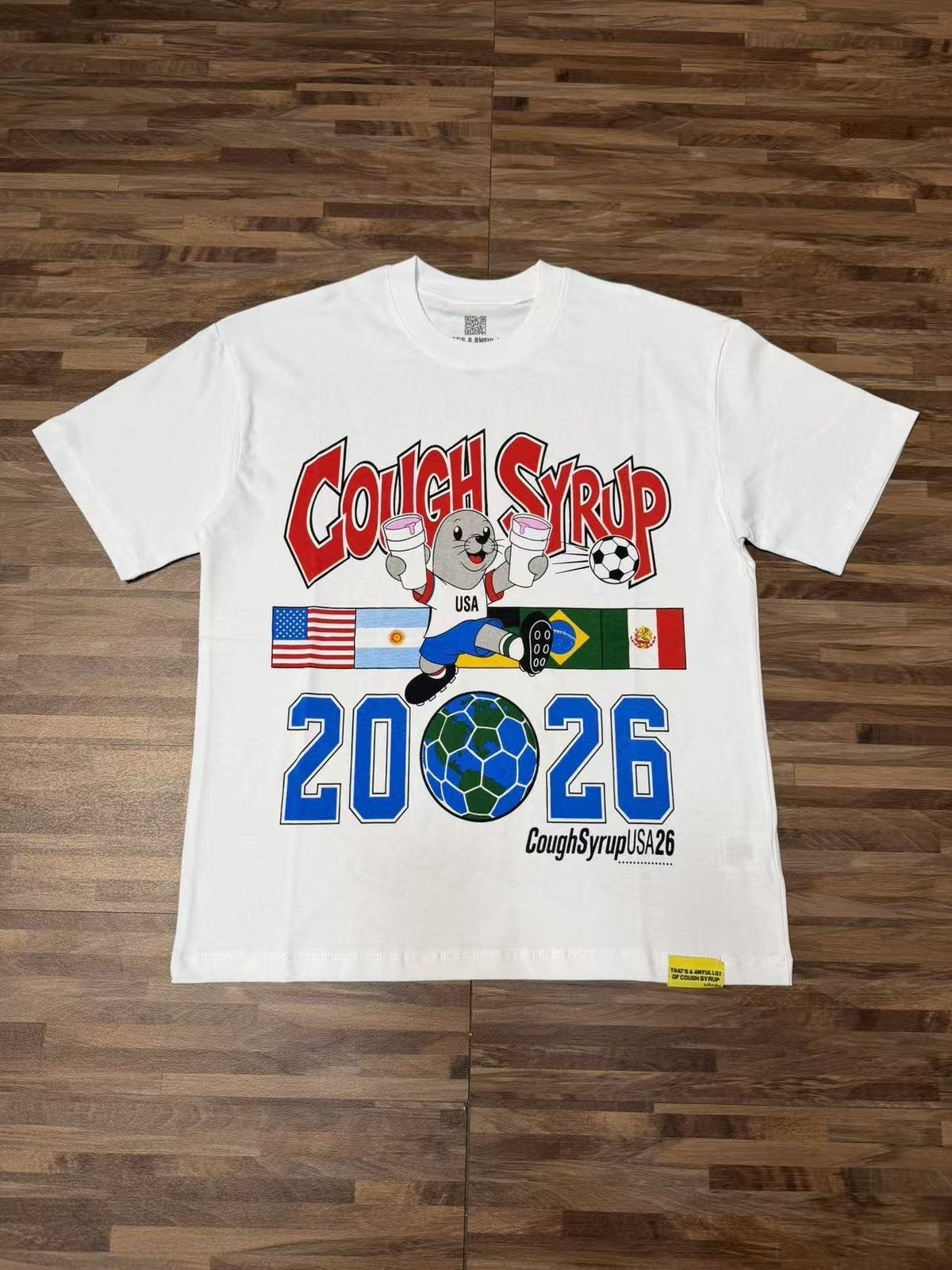 THAT'S A AWFUL LOT OF COUGH SYRUP Soccer Graphic T-Shirt ¡ª front