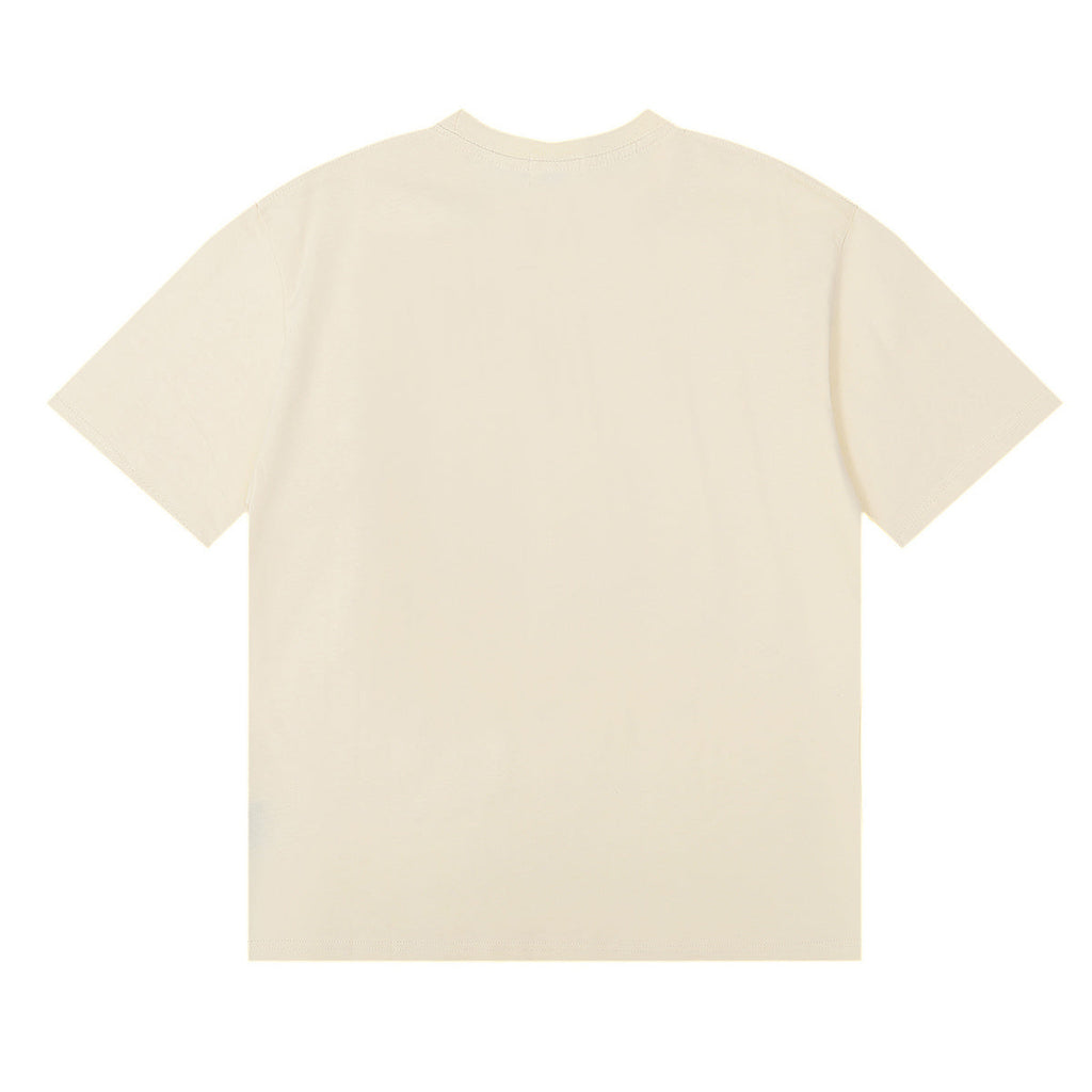 Rhude T-shirts Varenna Town Printed Cotton Casual Short Sleeves Men and Women