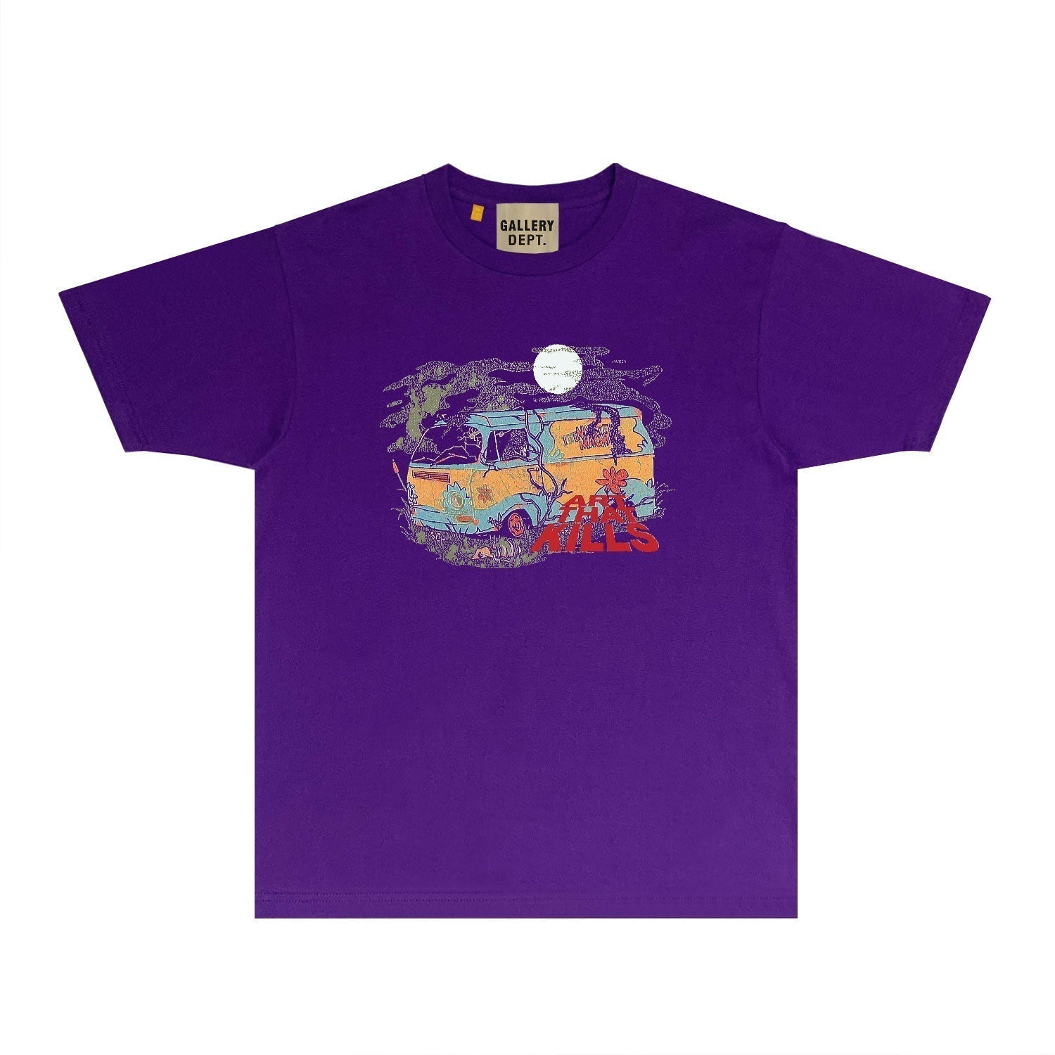 Gallery Dept T Shirt Retro Printed Loose Short-Sleeved Shirt