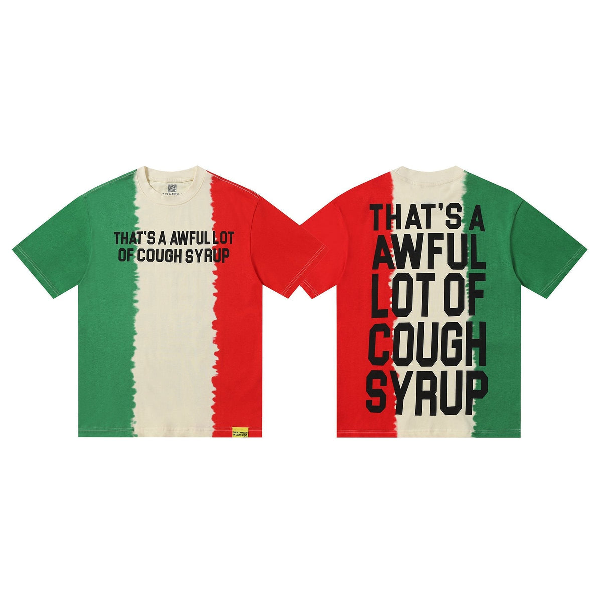 THAT'S A AWFUL LOT OF COUGH SYRUP Tri-Panel Graphic T-Shirt ¡ª comparison