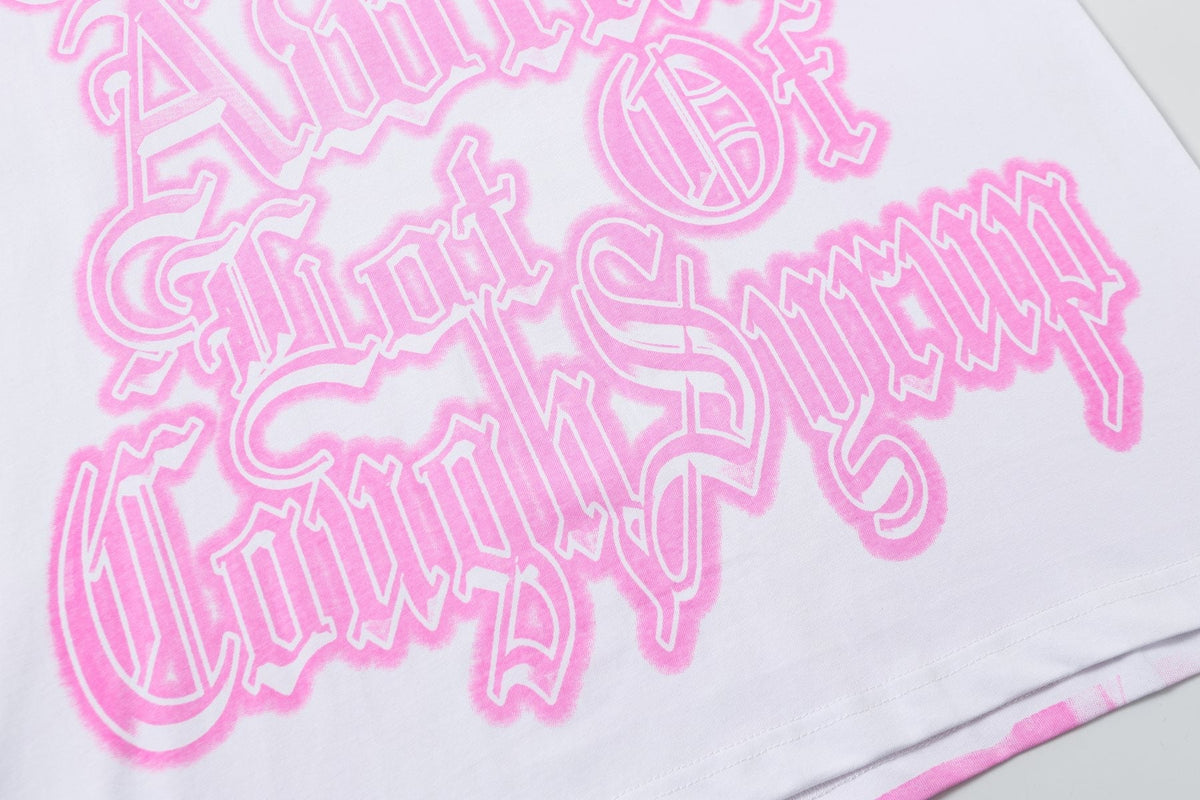 THAT'S A AWFUL LOT OF COUGH SYRUP Angel Gothic Text Graphic T-Shirt ¡ª detail