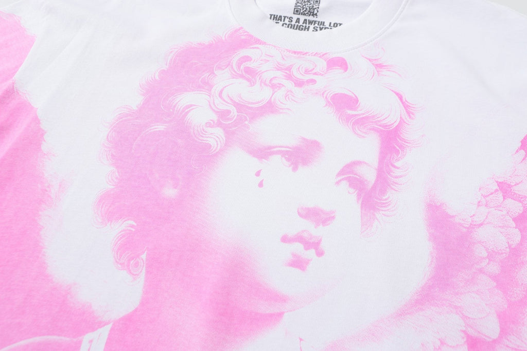 THAT'S A AWFUL LOT OF COUGH SYRUP Angel Gothic Text Graphic T-Shirt ¡ª detail